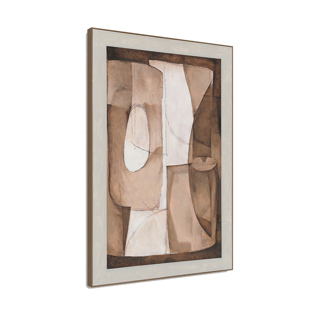 Brown Abstract Linear Geometric #R1015