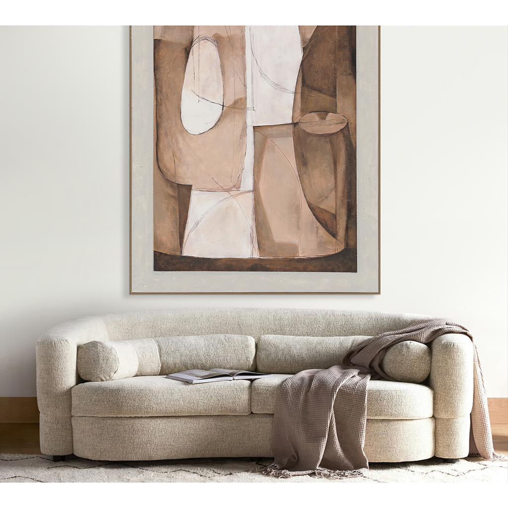 Brown Abstract Linear Geometric #R1015