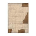 Golden Grid Geometric Abstract Painting #R2546