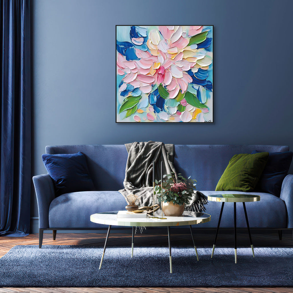 Pastel Bloom Colorful Textured Abstract Painting #RCH8