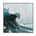 Emerald Surge Abstract Ocean Wave Painting #RDS1