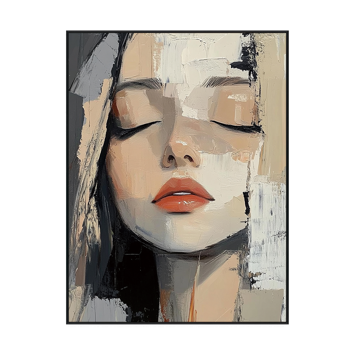 Silent Grace Abstract Portrait of a Woman #RDX3（27）