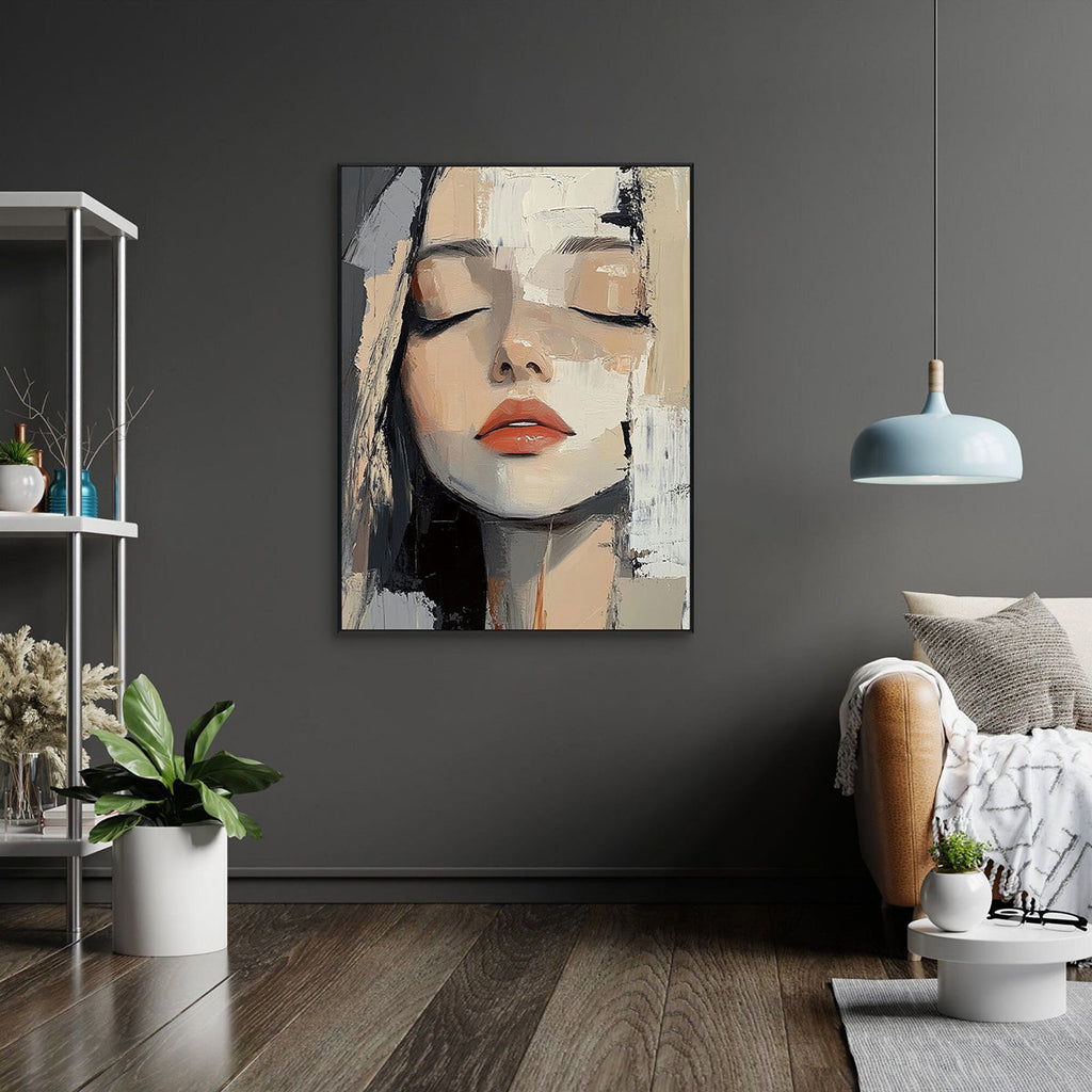 Silent Grace Abstract Portrait of a Woman #RDX3（27）