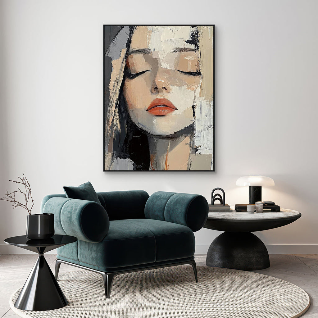 Silent Grace Abstract Portrait of a Woman #RDX3（27）