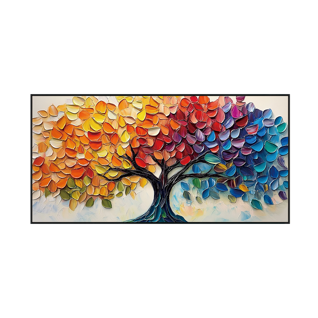 Seasons of Color Abstract Tree Painting #REX2 (482)