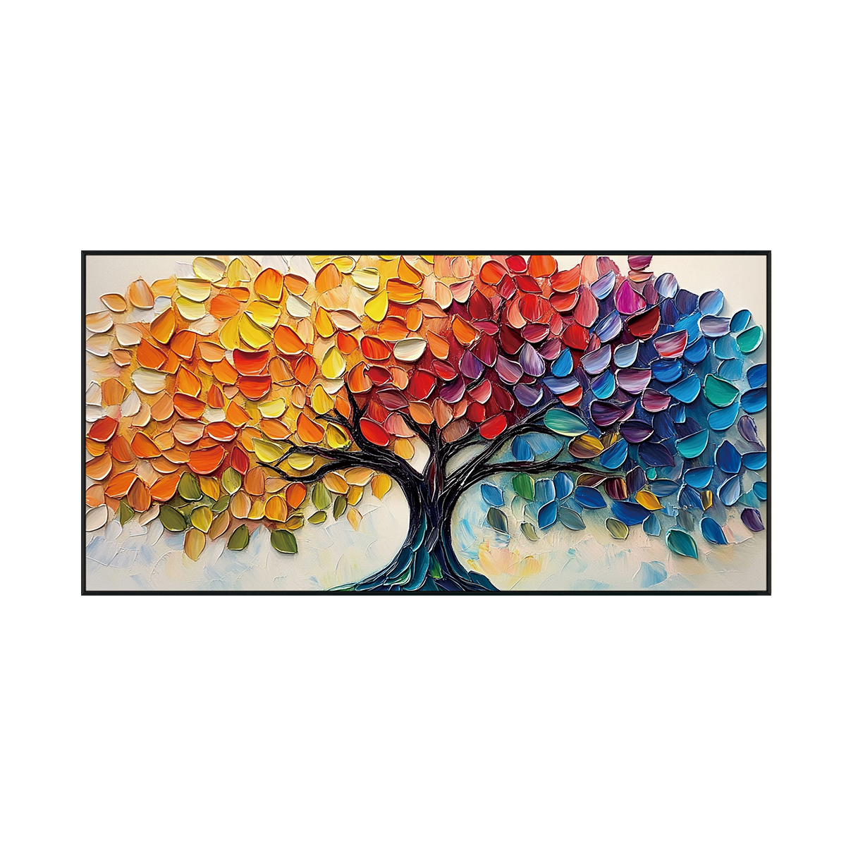 Seasons of Color Abstract Tree Painting #REX2 (482)