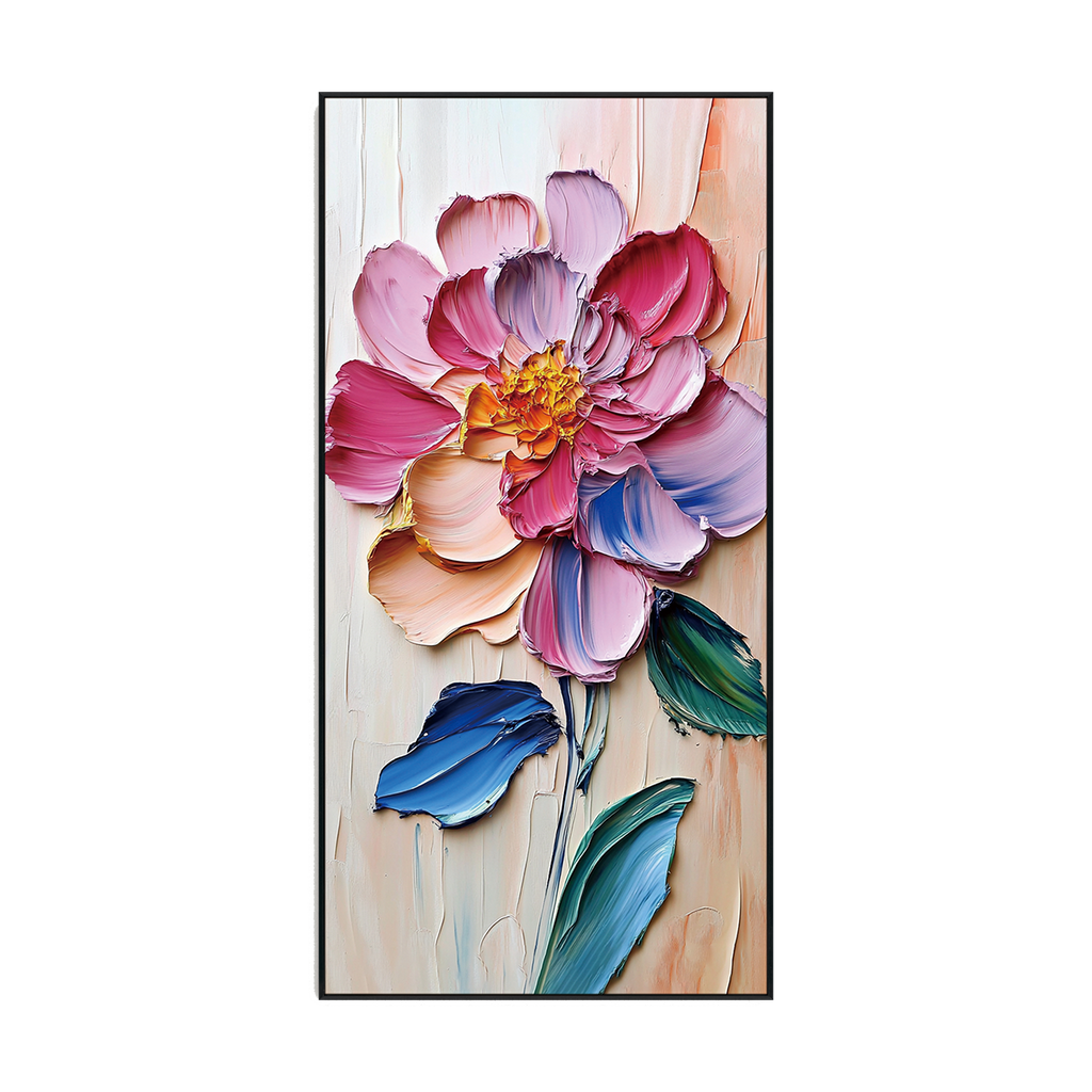 Radiant Bloom Textured Floral Painting #RFS3 (79)