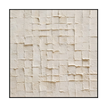 Whisper Grid White Textured Abstract Painting RGH5（43）