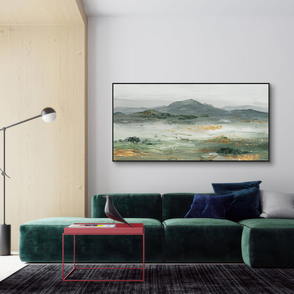 Whispered Peaks Textured Landscape Painting #RHK7