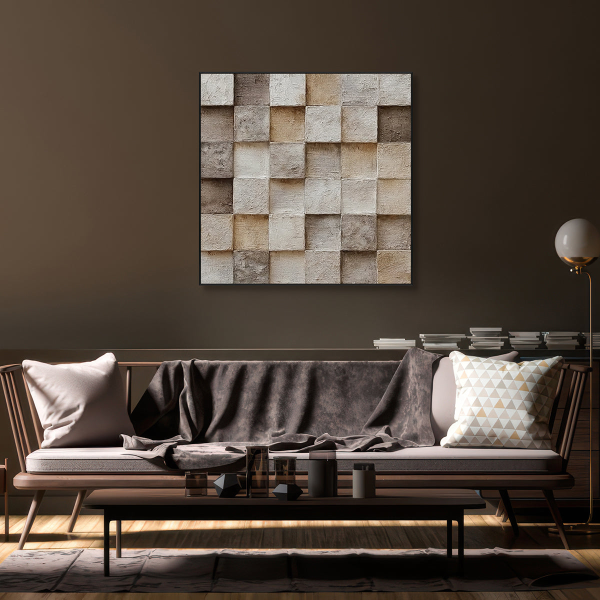 Stone Harmony Neutral Textured Abstract Painting #RIK1