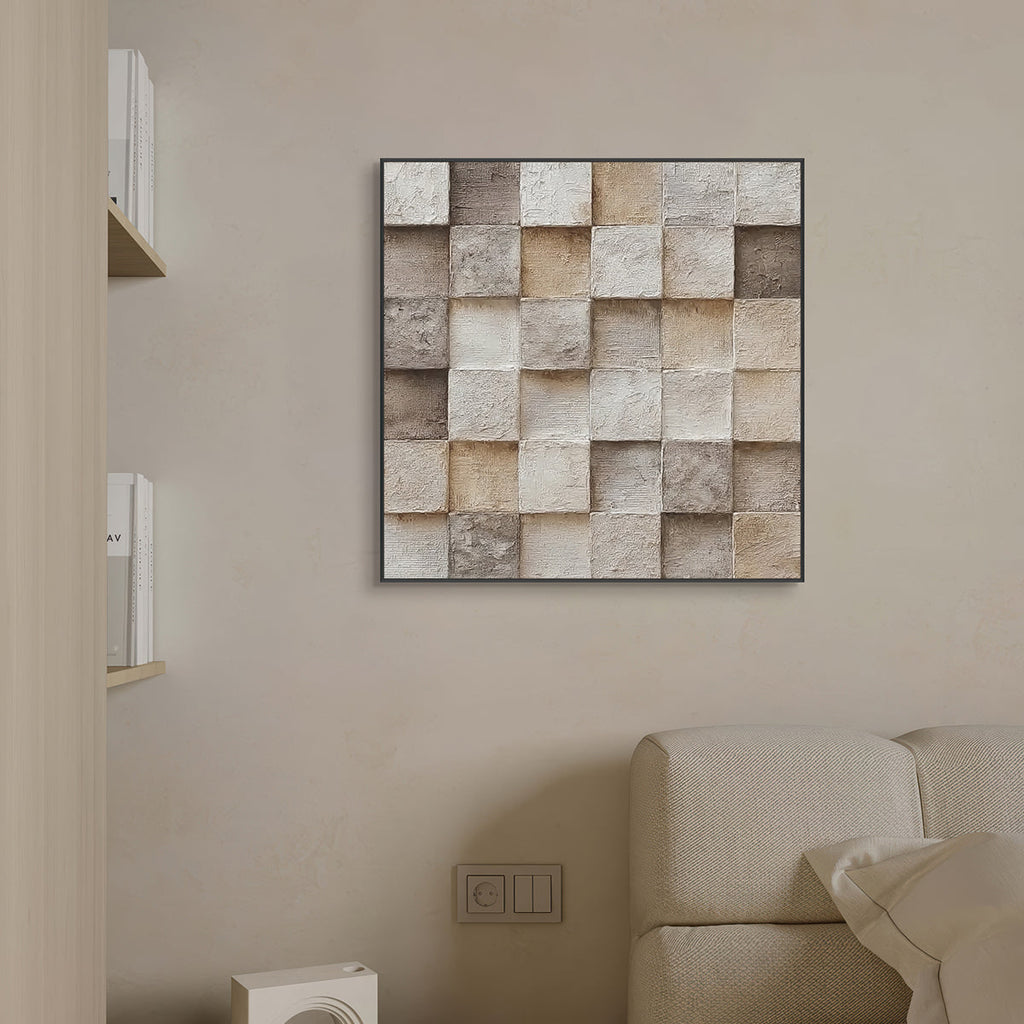Stone Harmony Neutral Textured Abstract Painting #RIK1