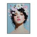 Blossom Muse Textured Feminine Portrait Painting #RIK1（236）