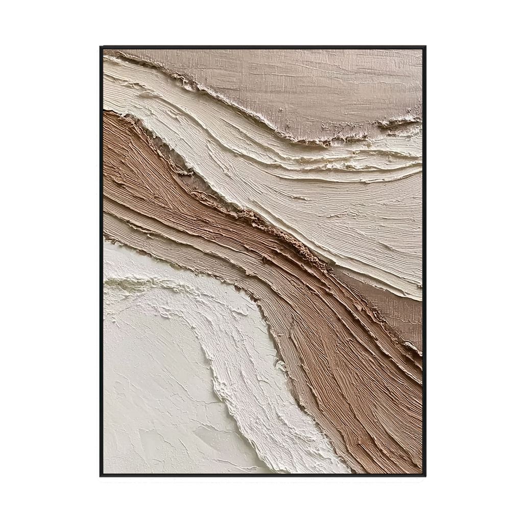 Sienna Flow Textured Abstract Painting #RIS2(158)