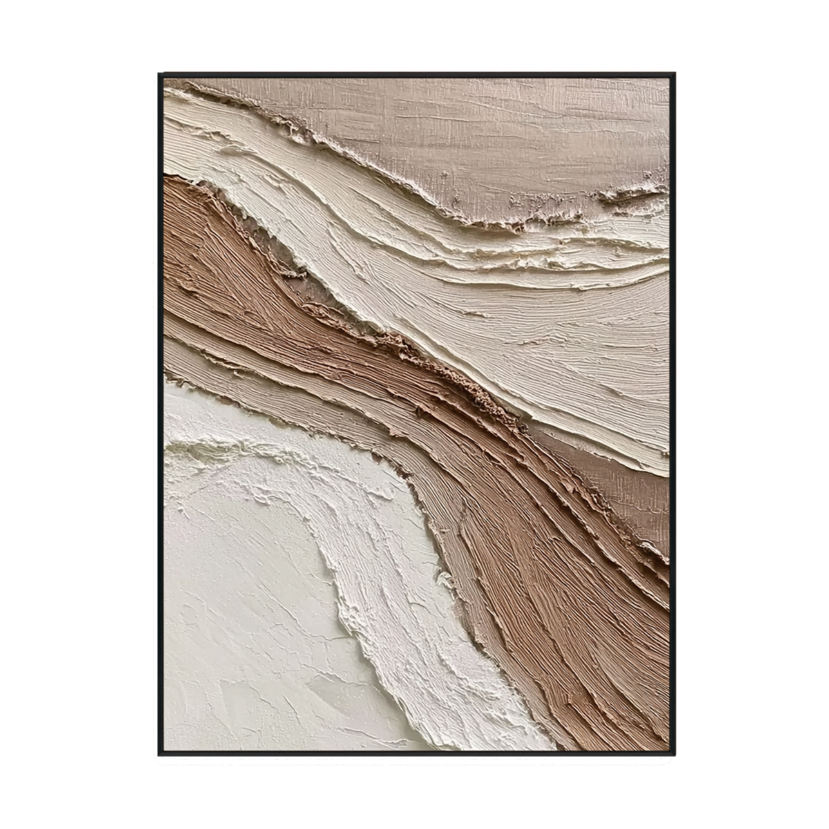 Sienna Flow Textured Abstract Painting #RIS2(158)