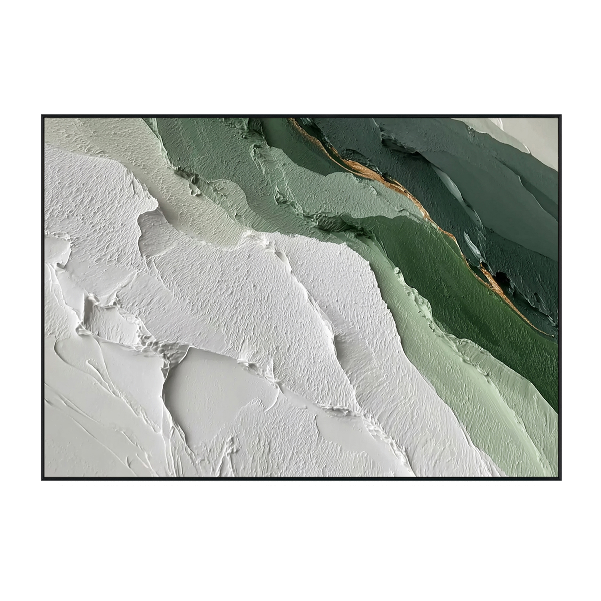 Verdant Ridge Textured Abstract Painting #RIS2(165)