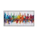 Chromatic Skyline Abstract City Painting #RIS2 (248)