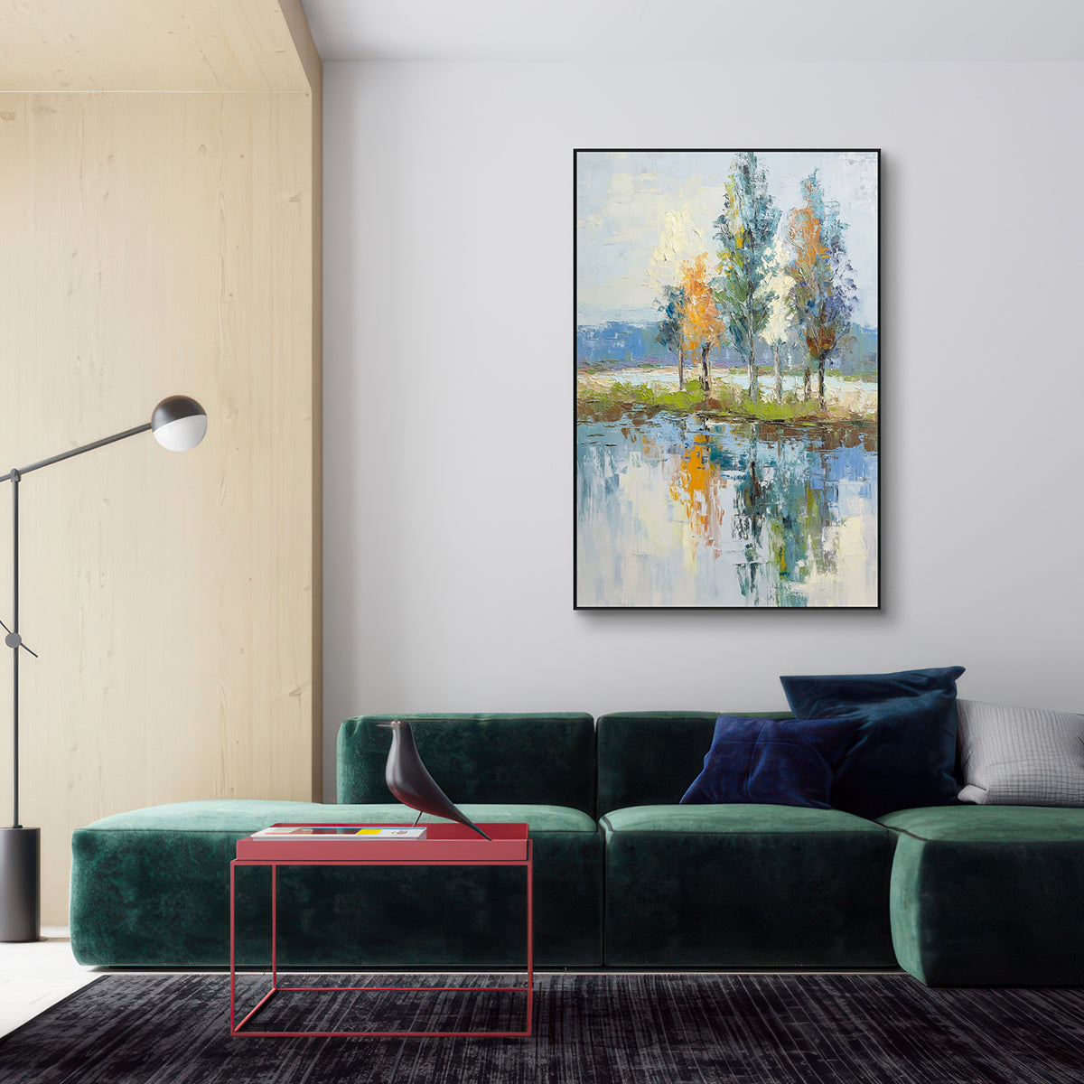 Whispering Reflections Landscape Painting #RIS2 (345)