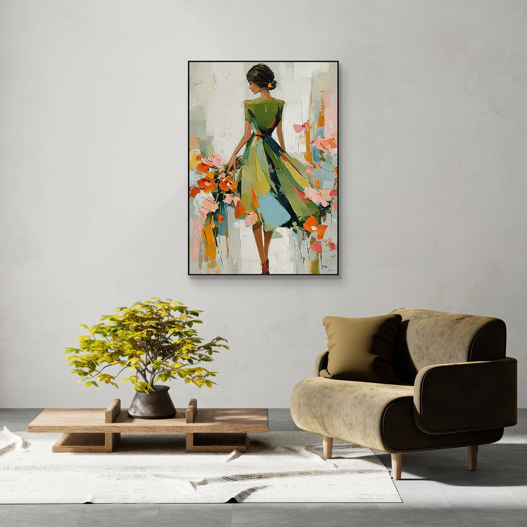 Garden Breeze Figurative Oil Painting #RIX1 (291)