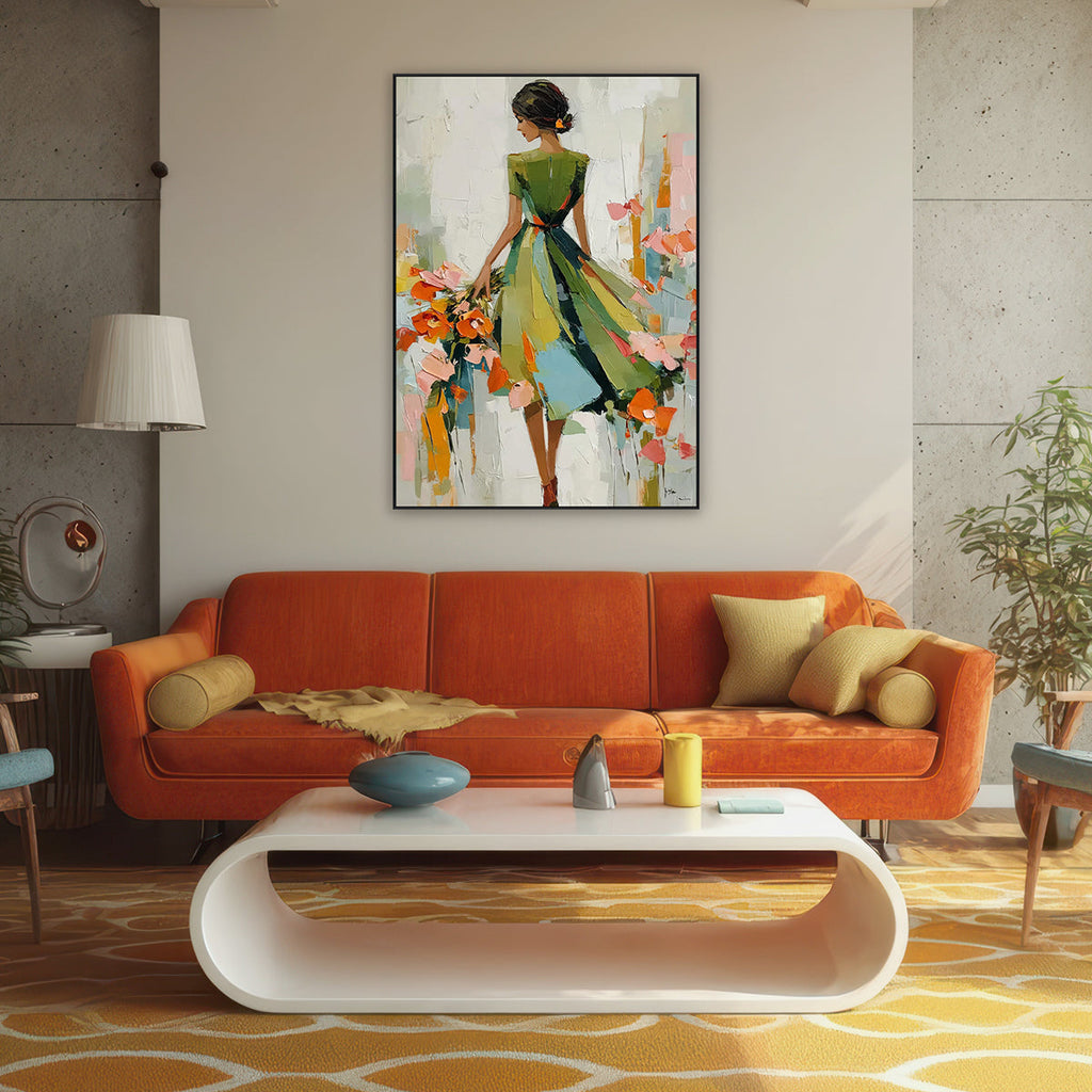 Garden Breeze Figurative Oil Painting #RIX1 (291)