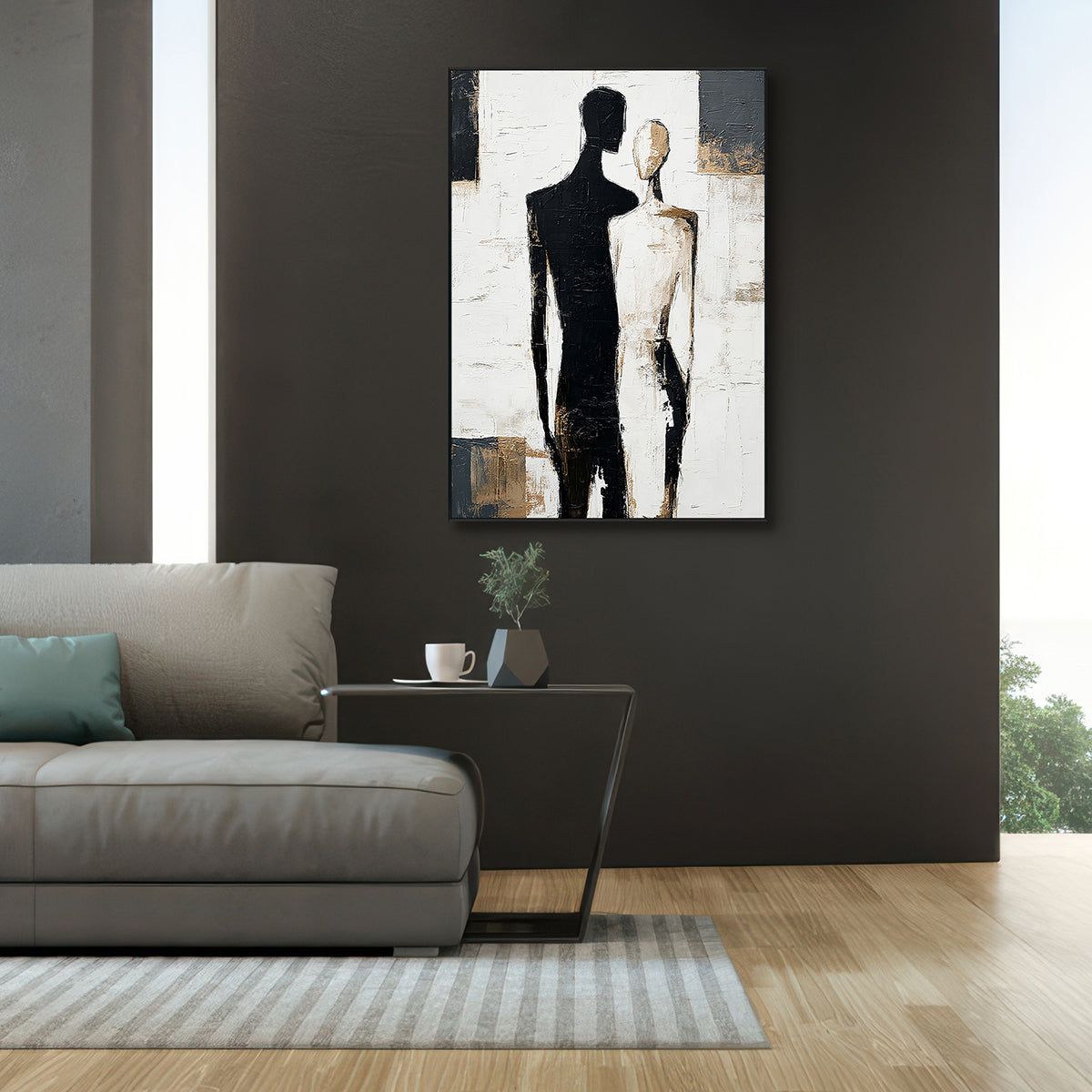 Dual Essence Abstract Couple Painting #RIX1 (309)