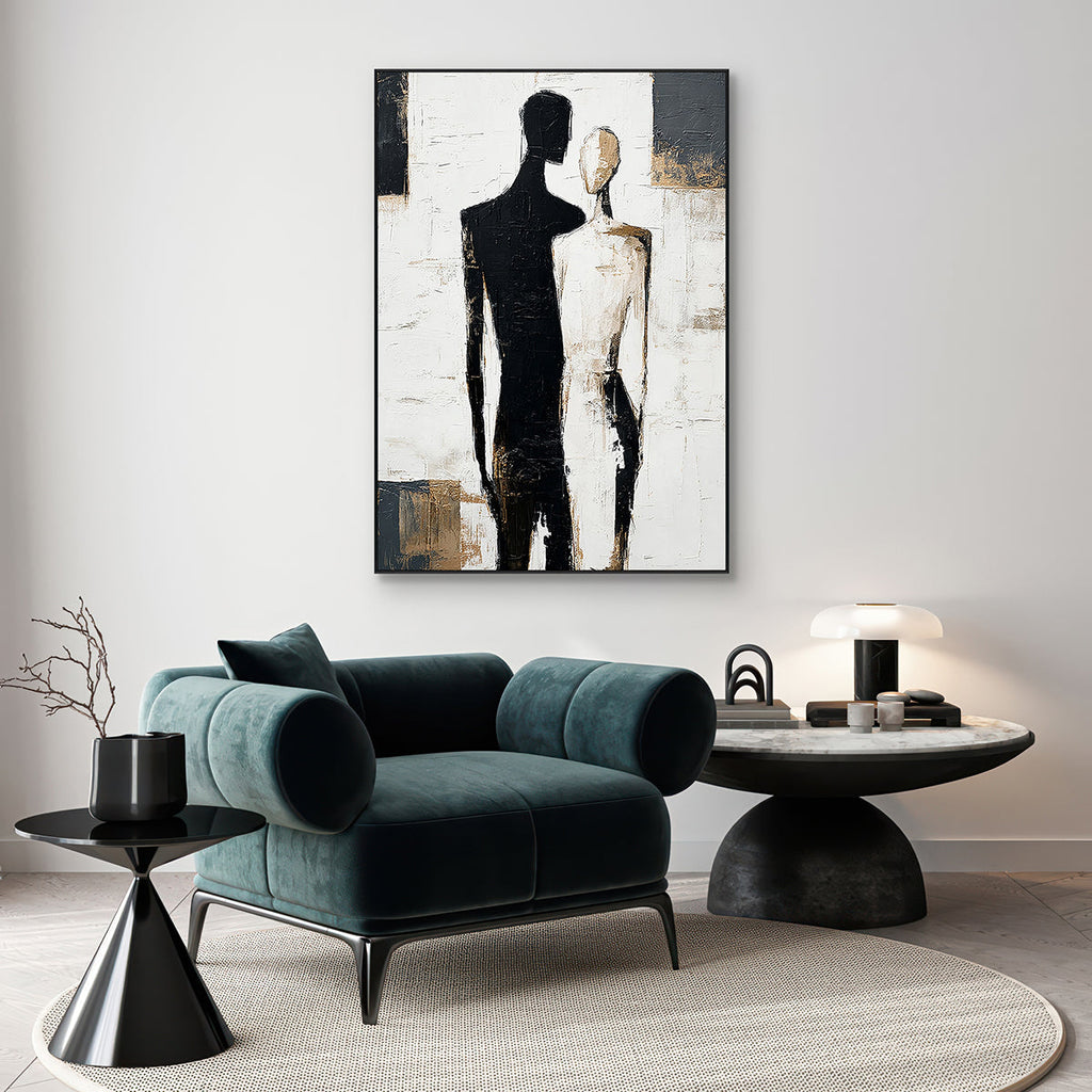 Dual Essence Abstract Couple Painting #RIX1 (309)