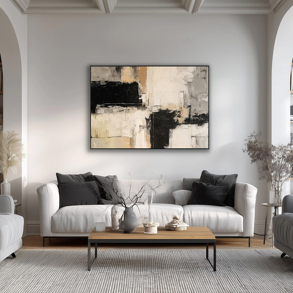Monochrome Balance Abstract Painting #RIX1 (373)