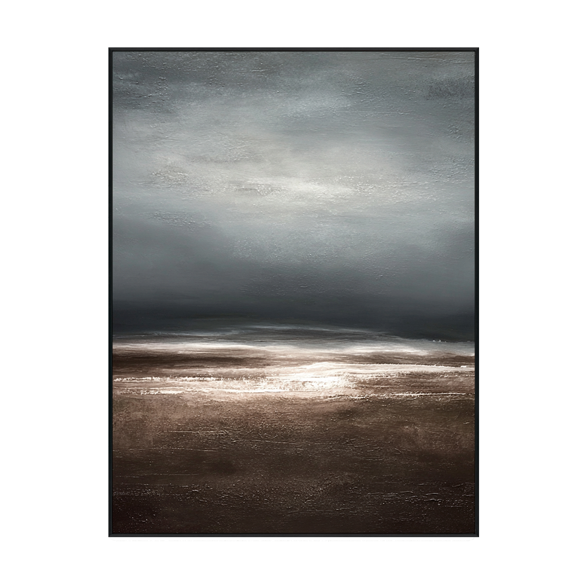 Misty Horizon Abstract Landscape Painting #RIX1 (417)