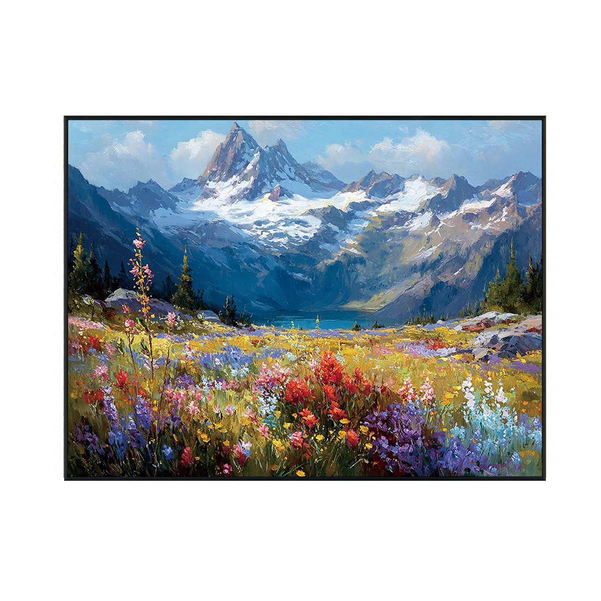 Alpine Bloom Landscape Oil Painting #RIX1 (448)