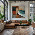 Coastal Collage: An Abstract Coastal Art for Dining Room Decor