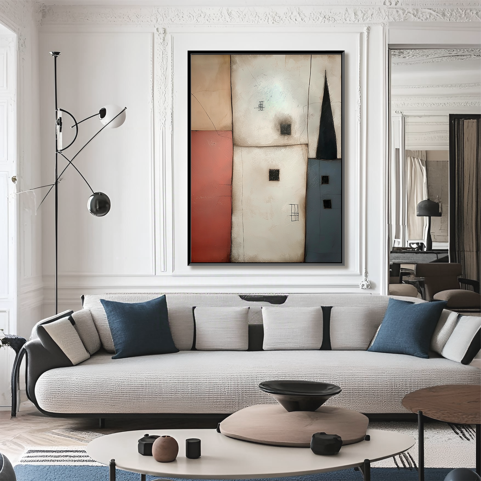 Urban Calm: An Abstract Cityscape Paintings for Modern Office Decor