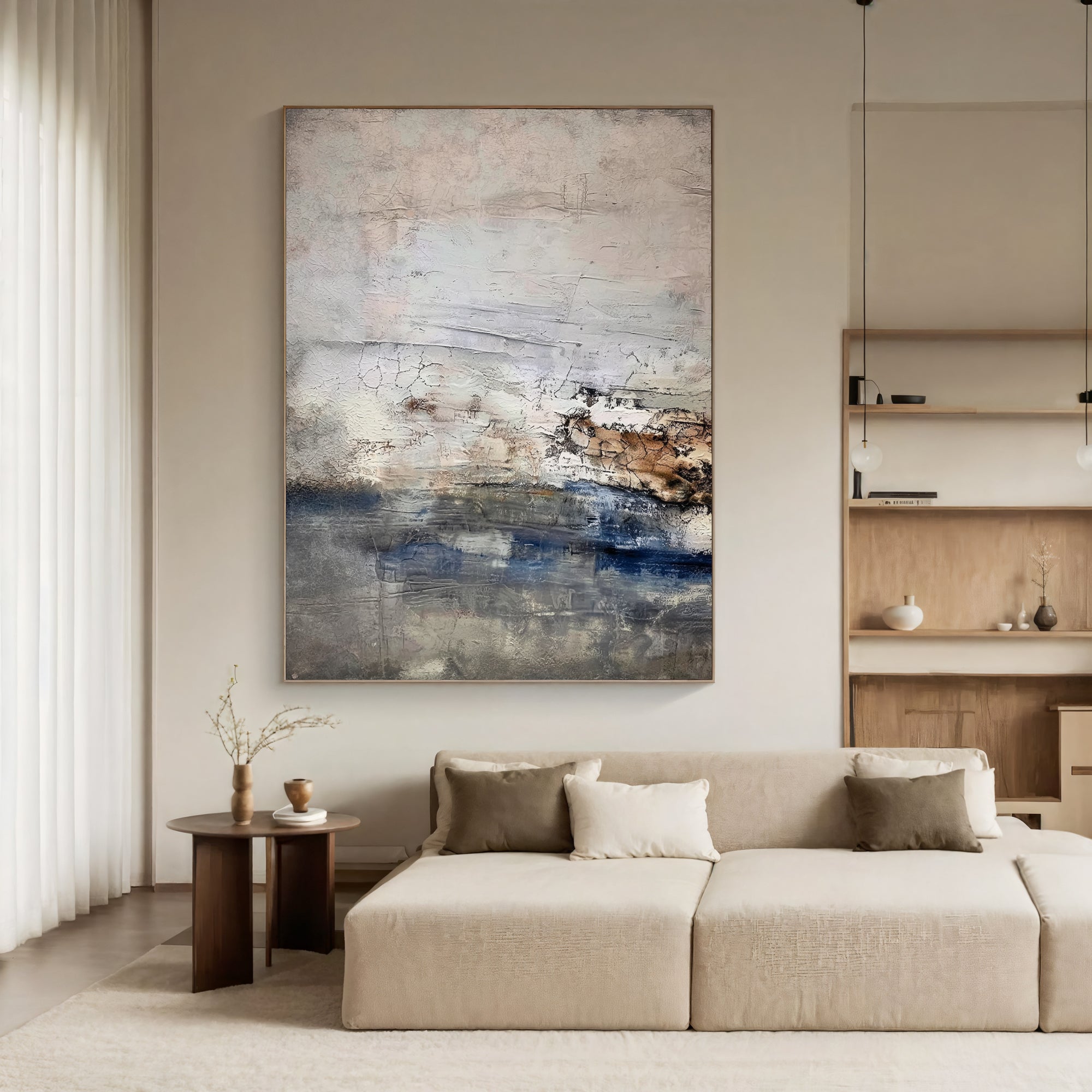 Soft Landscape – Textured Abstract Painting