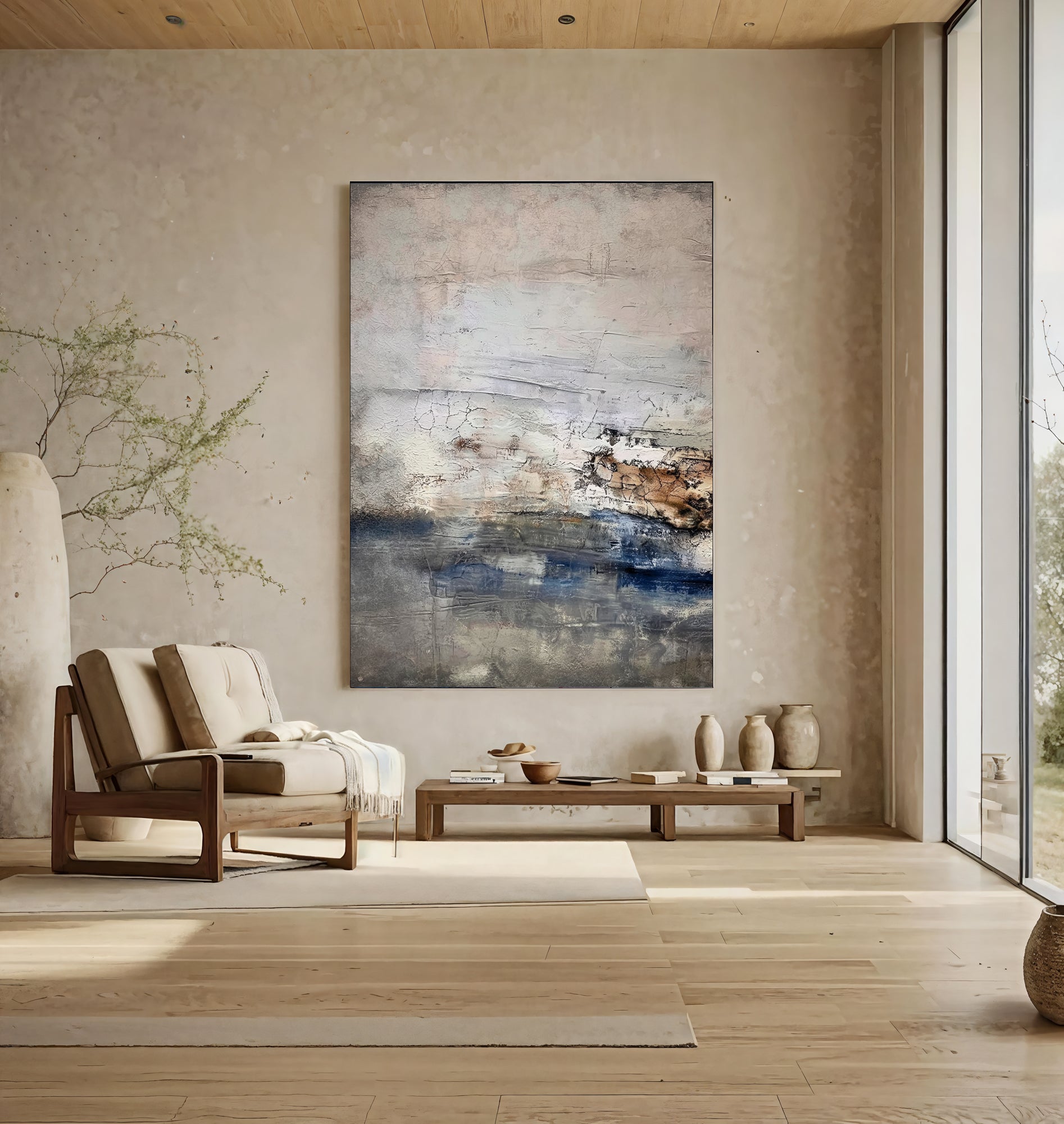 Soft Landscape – Textured Abstract Painting