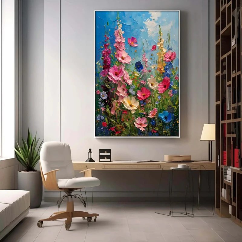 Bloom Symphony Floral Oil Painting #AR040-2