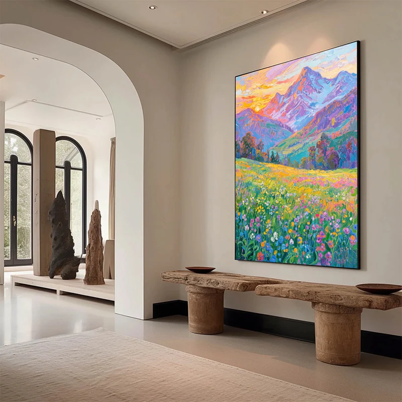 Radiant Peaks Landscape Painting