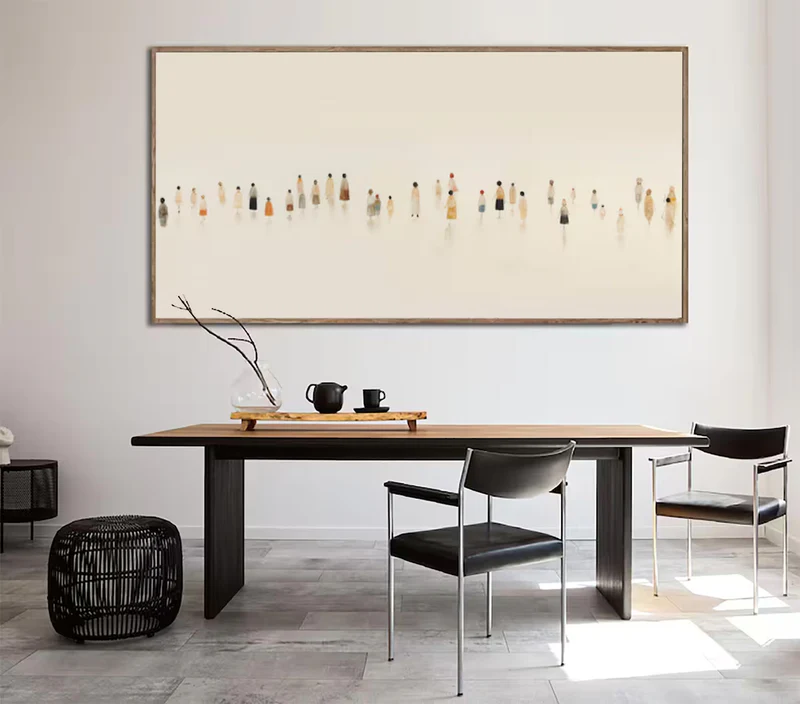 Silent Crowd Minimalist Painting