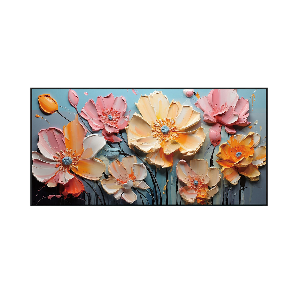 Bloom Harmony Textured Floral Painting
