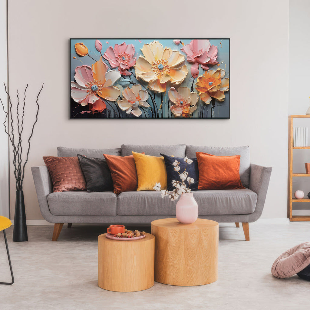 Bloom Harmony Textured Floral Painting