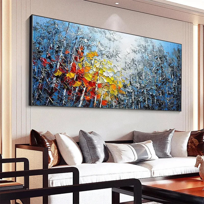 Autumn Glow Forest Abstract Painting