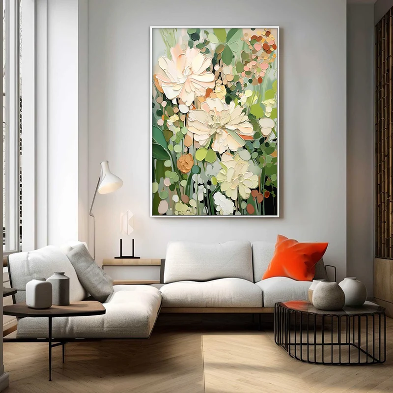 Soft Bloom Garden Abstract Painting