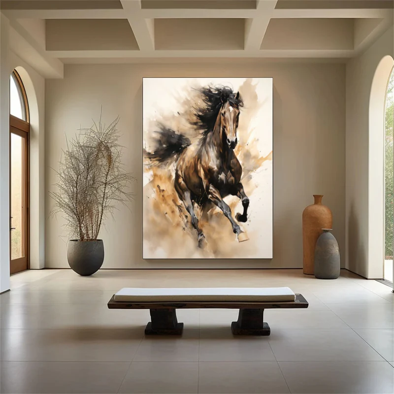 Wild Ember Stallion Painting