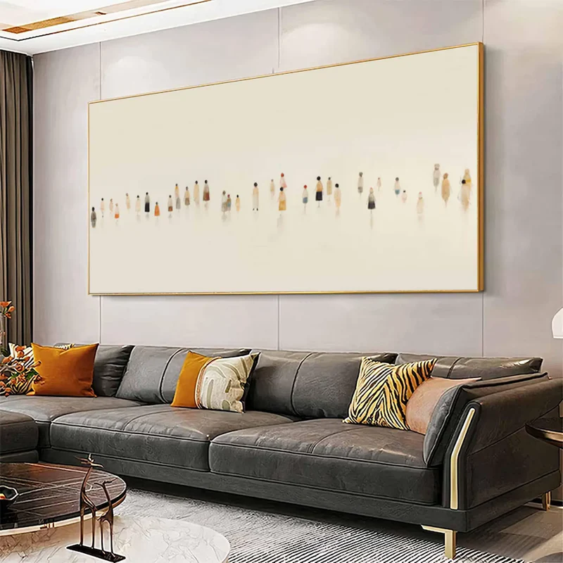 Silent Crowd Minimalist Painting