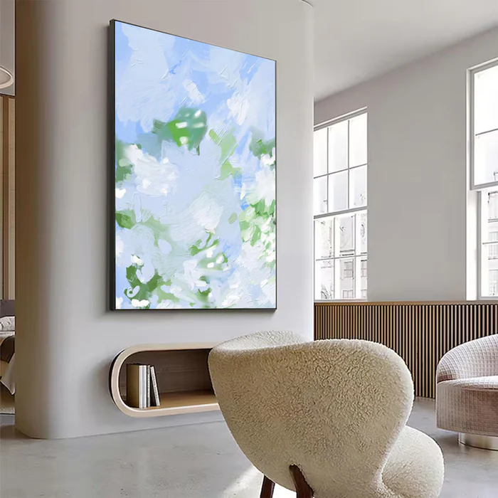 Blue Meadow Abstract Painting