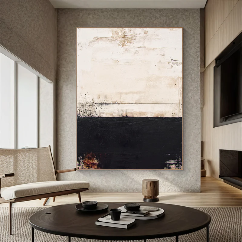 Silent Divide Minimalist Abstract Painting