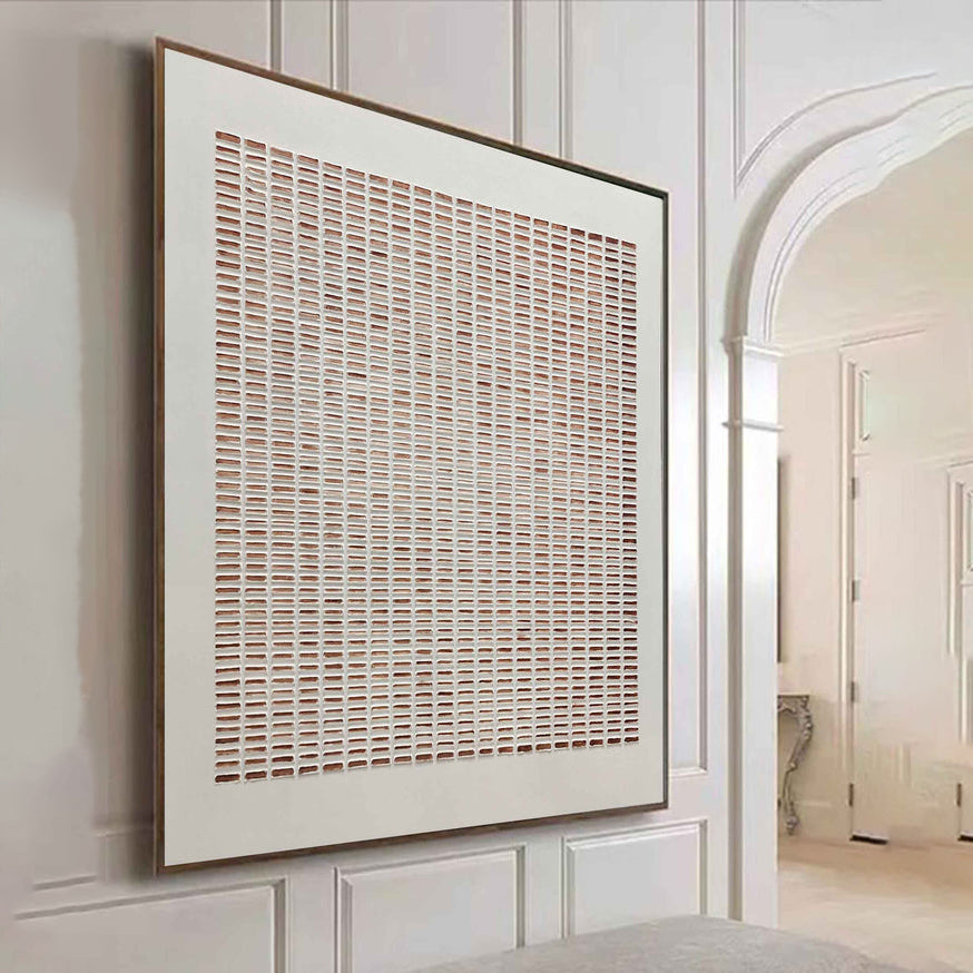 Linear Rhythm: A Minimalist Geometric Wall Art for Office Decor