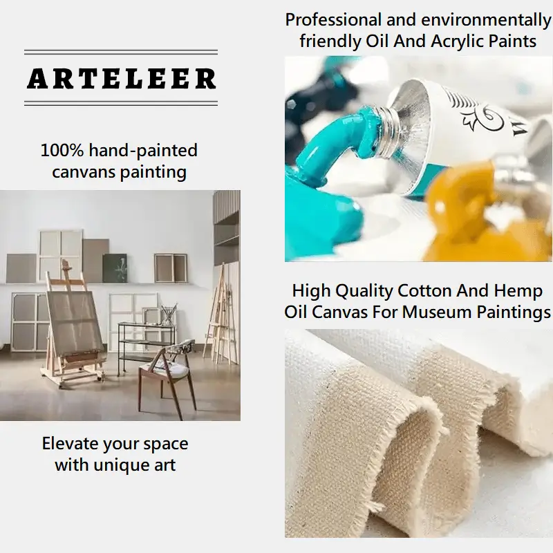 Golden Skyline Abstract Cityscape Painting #M0589