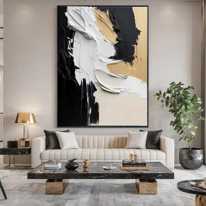 Golden Harmony Abstract Painting