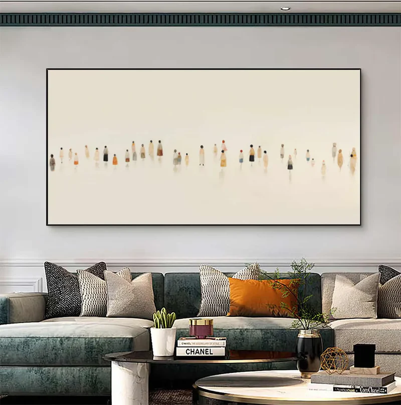 Silent Crowd Minimalist Painting