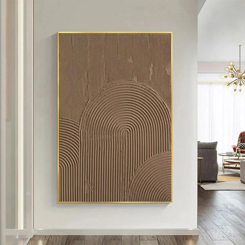 Brown Minimalist Textured Painting