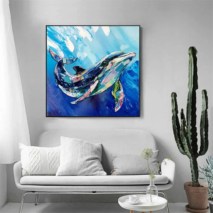 Ocean Dawn Whale Painting
