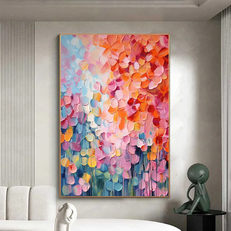 Sunlit Petals Abstract Painting